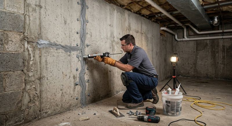 Basement Crack Repair in Warren County, OH