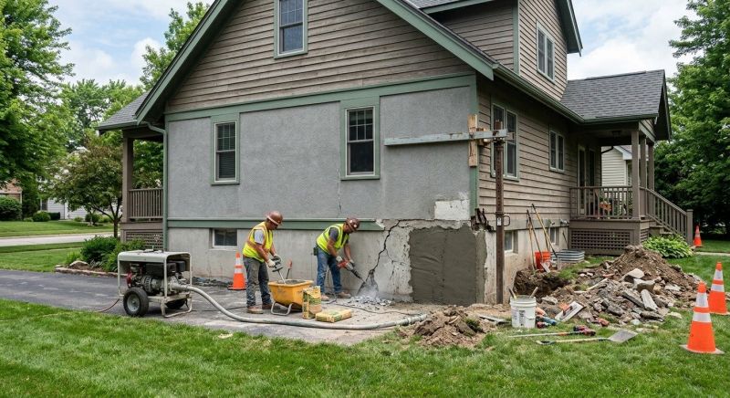 Building Foundation Repair in Clarksville, OH