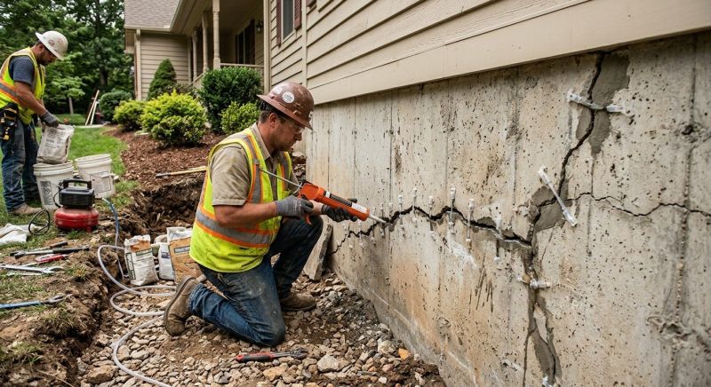 Cracked Foundation Repair in Covington, KY