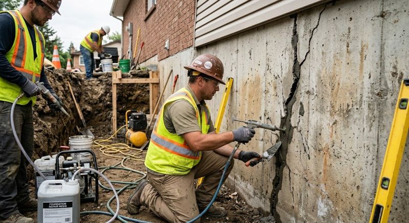 Cracked Foundation Repair in Harrison, OH