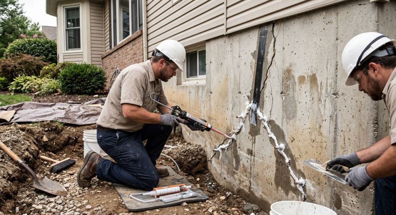 Foundation Crack Sealing in Warren County, OH
