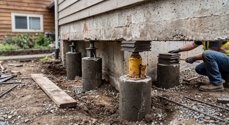 Foundation Pier Leveling in Warren County, OH
