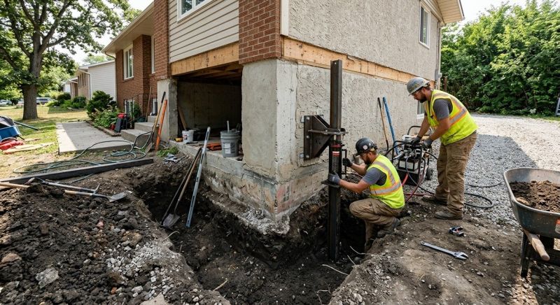 Foundation Pier Repair in Warren County, OH