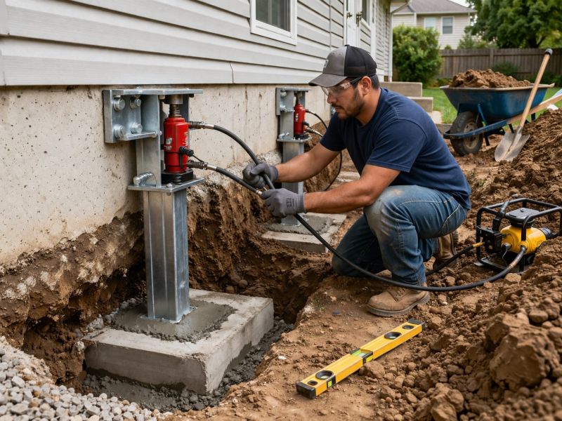 Foundation Pier Repair in Warren County, OH