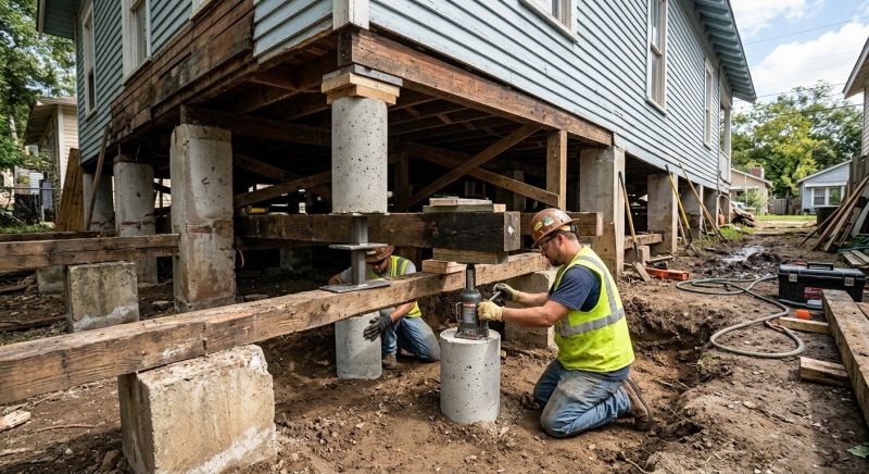 Foundation Pier Repair in Warren County, OH