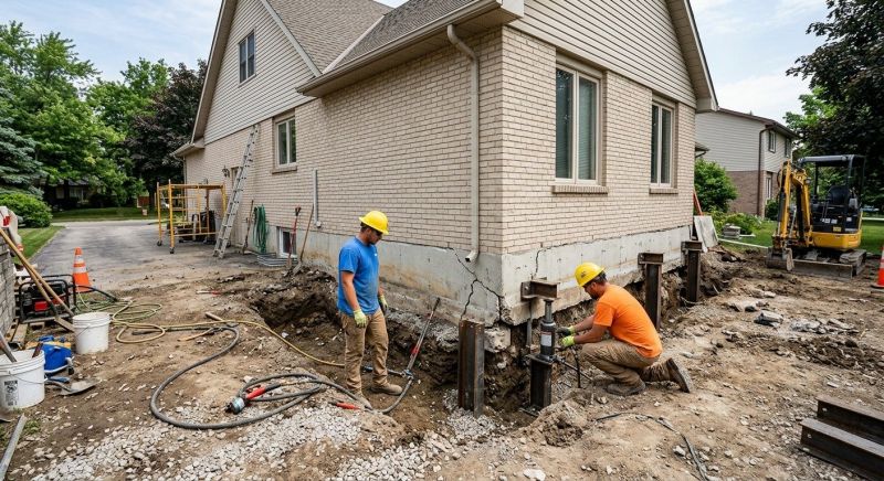 Helical Piers Installation in Warren County, OH