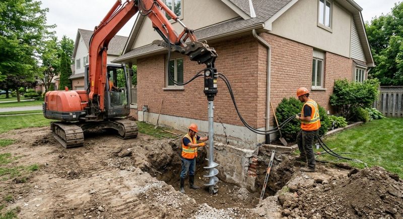Helical Pile Installation in Warren County, OH