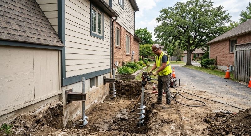 Helical Pile Installation in Warren County, OH