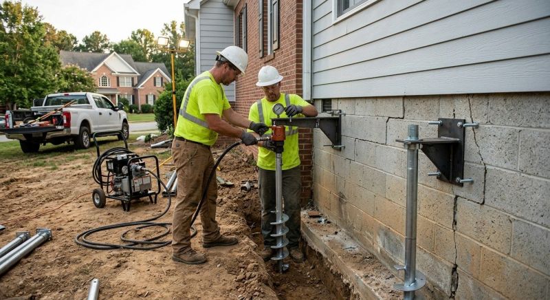 Helical Pile Installation in Warren County, OH