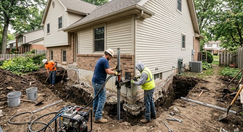 House Foundation Repair in Williamsburg, OH