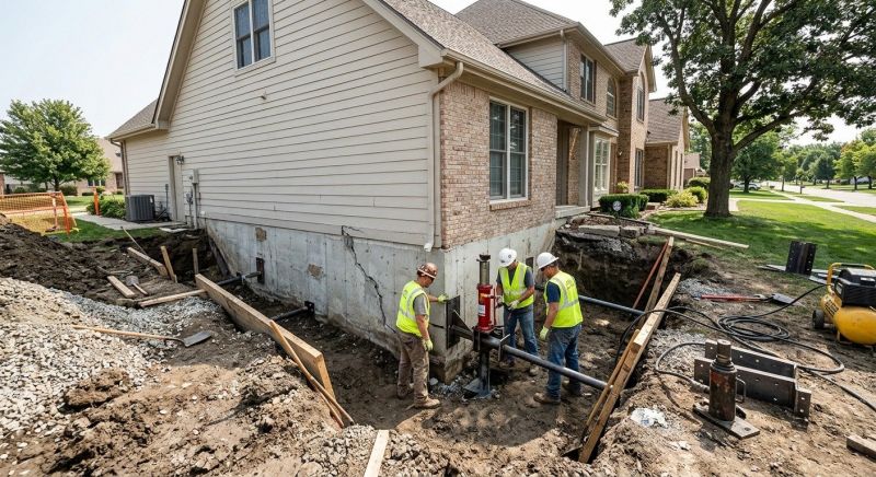 Sinking Foundation Repair in Amelia, OH