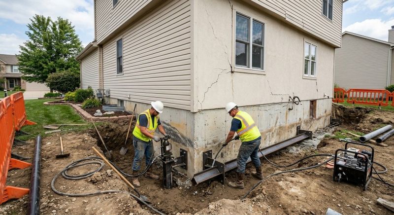 Sinking Foundation Repair in Fairfield, OH