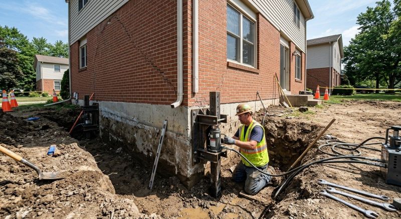 Sinking Foundation Repair in Hamilton, OH