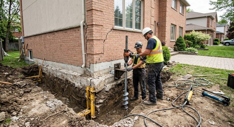 Sinking Foundation Repair in Warren County, OH